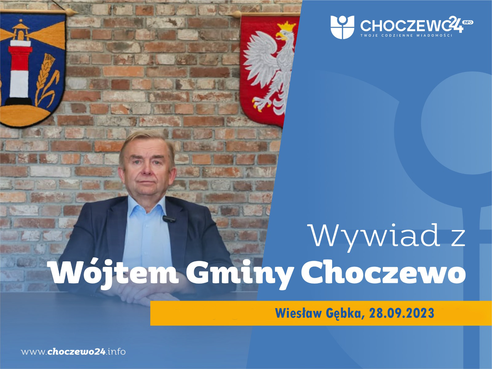 Wywiad z Wójtem Gminy Choczewo - Wiesławem Gębką (28.09.2023)